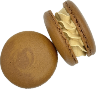 coffee caramel macaron